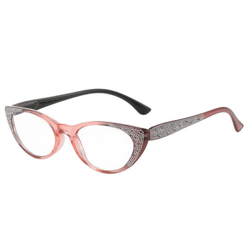 L5 Unisex Diamond-Accented Cat-Eye Blue Light Reading Glasses – Fashion Meets Clarity