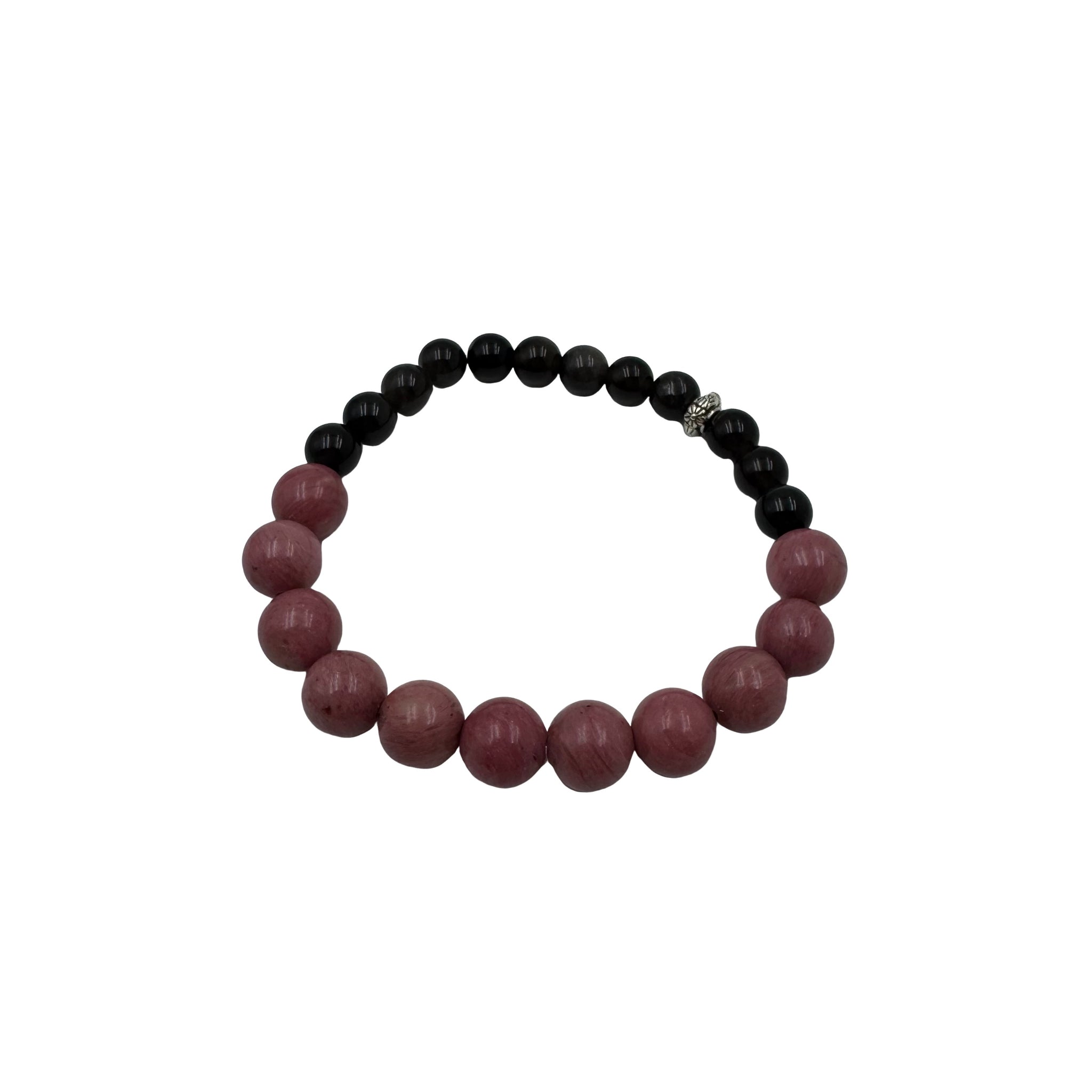 Bracelets4/Natural Silver Obsidian Crystal Bracelet – Healing Energy Jewelry