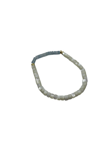 Bracelets2/Ocean Blue Themed Bracelet – Nautical Shell & Beach Bead Handcraft