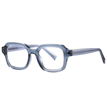 P4 Retro Square TR90 Blue - Light - Blocking Glasses