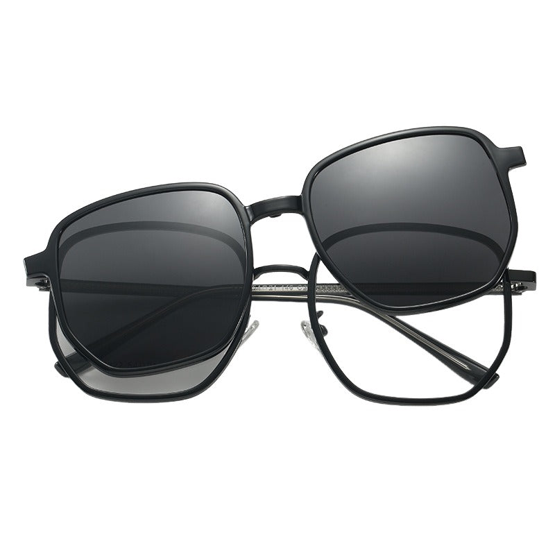 J27 Fashionable UV - resistant Multifunctional Magnetic Clip - on Sunglasses