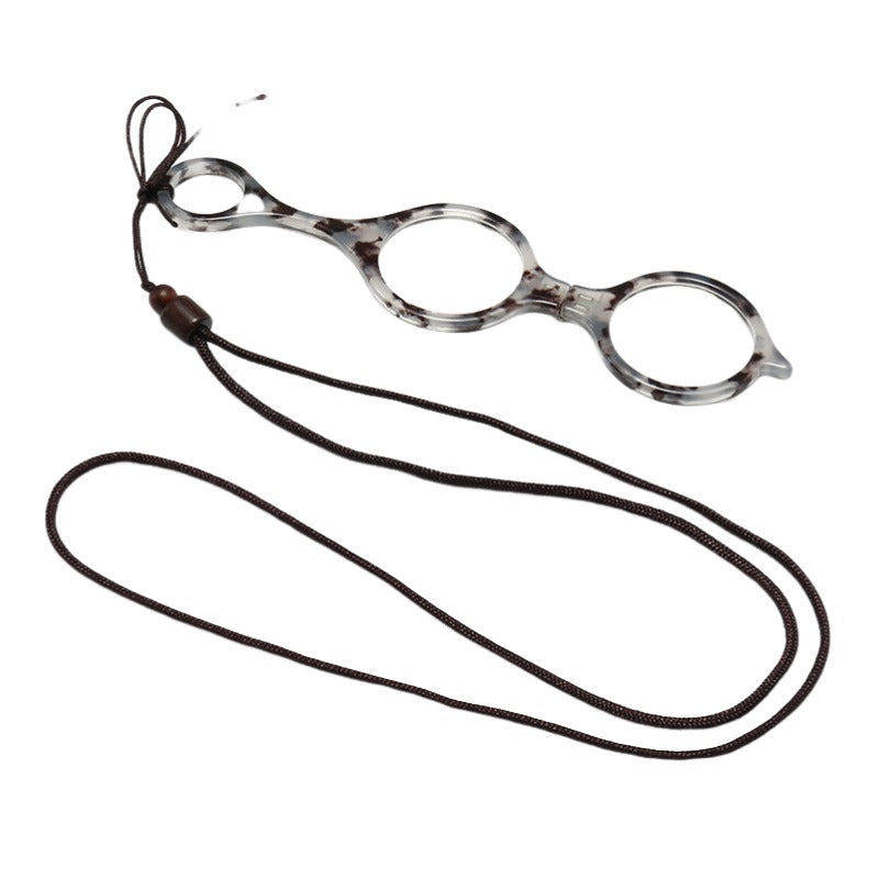 L7 New Compact Portable Decorative Fashion Pendant Necklace Reading Glasses (Folding)