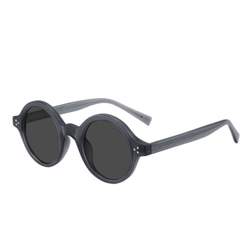 J23 RetroRound PolarCAP: Vintage - Style Round Frame Polarized Sunglasses with CAP Accents