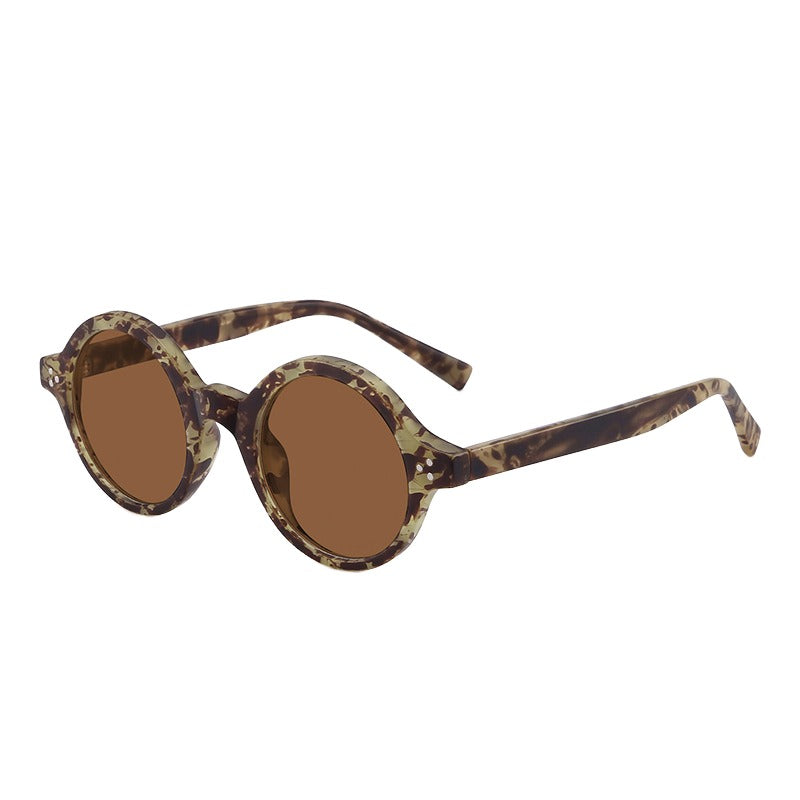 J23 RetroRound PolarCAP: Vintage - Style Round Frame Polarized Sunglasses with CAP Accents