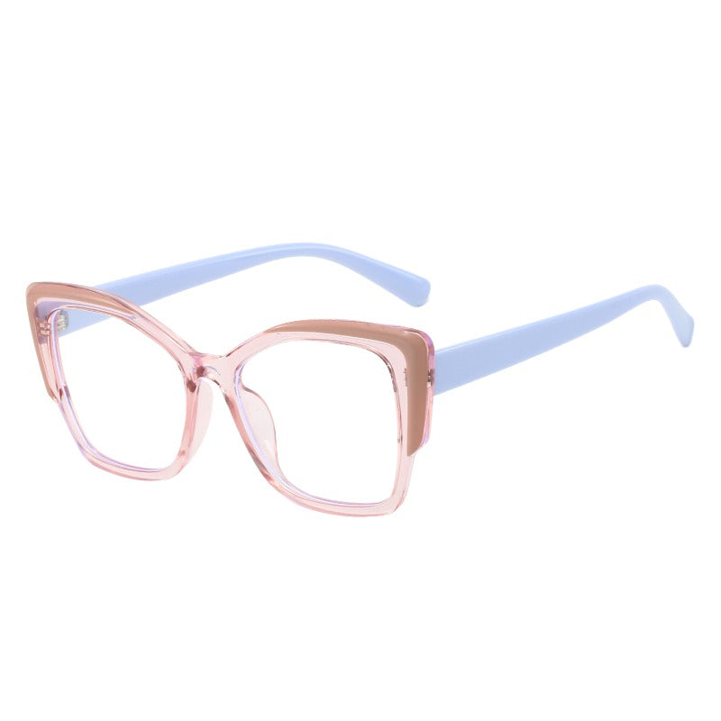 P6 Large Frame Two-Tone Blue Light Blocking TR90 Eyeglass Frames